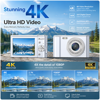 Appareil photo numérique, console de jeux vidéo CE, jeux, écran CMOS autofocus 48MP pour portraits, vacances, étudiants et prise de vue quotidienne