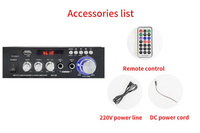 Amplificateur numérique stéréo Bluetooth AV20 20W+20W, mixeur USB TF, home cinéma, alimentation CA
