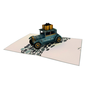 Tarjeta Pop-Up de Diseño Personalizado con Coche Vintage, Regalo de Cumpleaños, Decoración para el Hogar, Recorte de Papel, Superventas en Hanoi, Vietnam - Product Image 2