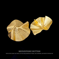 Boutons métalliques irréguliers à effet froissé, boutons dorés de haute qualité pour manteaux en fourrure, trench-coats et pulls