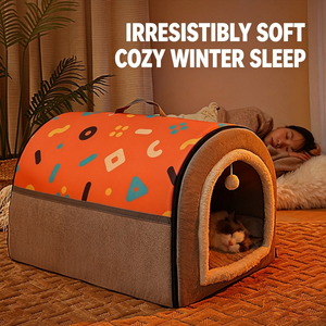 Cat nest winter warm closed detachable washable new cat <b>house</b> super big cat mattress mattress dog nest all seasons - Product Image 3