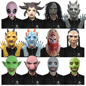 BAIGE personalizado para Ghost Face Horror Headgear Series One Masquerade Zombie Máscara de látex en stock para fiesta de Halloween Prank Props - Product Image 5
