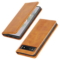 Étui en cuir pour Google Pixel 10, 9, 8A, 7A – Vente directe usine – Coque de téléphone en cuir de veau avec support magnétique puissant
