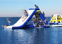 Toboggan Aquatique Gonflable Amusant pour SUP, Mur d'Escalade Aquatique Flottant pour Adultes et Enfants, Jeux de Parc Aquatique Flottant, Prix Réduit