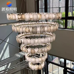 Lampadario in Marmo Personalizzato per Villa e Scale con Controllo Interruttore, Illuminazione Bianco Caldo, Fornitore Professionale - Product Image 3