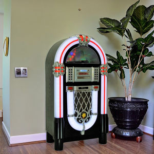 JSY01-02PH Tocadiscos de Vinilo <span class=keywords><strong>Vintage</strong></span> de Tamaño Completo con Luces LED, Botón/Control Remoto, Electrónica de Consumo - Product Image 4