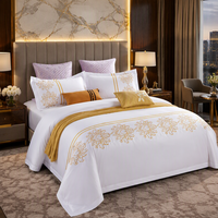 Ensemble de literie de chambre à coucher 100% coton, drap de lit de couleur blanche, taille unique en percale