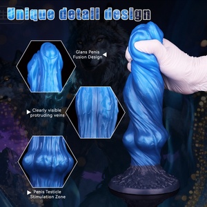 YOCY 10.16-inch Knots Anal <b>Dildo</b> With Sucker Wolf <b>Dildo</b> Double Layered Penis Silicone Prostate Massager Sex Toys for Adult 18+ - Product Image 3