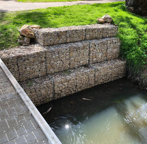 Cage en treillis hexagonal 4,0 mm en acier galvanisé 2x0,5x0,5m Panier <span class=keywords><strong>gabion</strong></span> pour la construction de berges et de murs de soutènement en pierre - Product Image 5