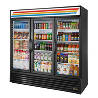 Réfrigérateur vertical 3 portes à refroidissement direct et par air, avec contrôle numérique de la température, pour boissons et présentation de vins