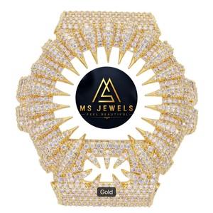 Hot Sale Moissanite Diamond Luxury <b>Men</b> <b>Watch</b> Premium Fashion Wristwatch with Iced Out Sparkling Stone Design <b>for</b> Daily Wear - Product Image 2