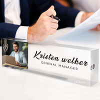 Bloc acrylique personnalisé pour sublimation avec logo imprimé Plaque d'identification et plaque d'affichage