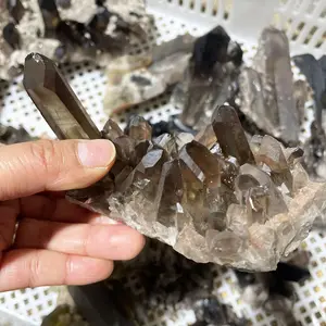 Bulk Wholesale Natural Healing Gemstone Smoky Quartz Clusters Smokey Quartz Crystal Cluster for Meditation