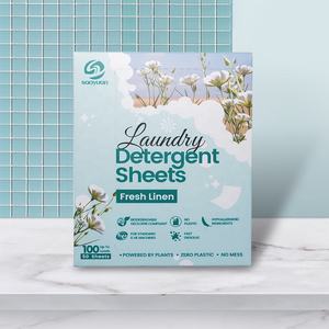 Hojas de Detergente para Ropa Hipoalergénicas al Por Mayor a Precio de Fábrica, Tabletas de Lavandería Vegetales Biodegradables y Ecológicas - Product Image 1