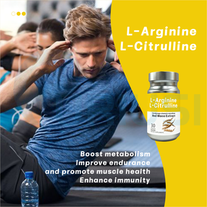 Suplemento de L-Arginina e L-Citrulina, Cápsulas de Óxido Nítrico e Cápsulas de Maca Vermelha para Aumentar a Stamina Masculina e o Desempenho Atlético - Product Image 4