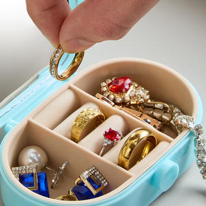 Custom Logo <b>Mini</b> Jewelry <b>Box</b> Portable Ring Zipper Cute <b>Storage</b> Case Travel Jewellery Packaging Necklace <b>Box</b> - Product Image 4