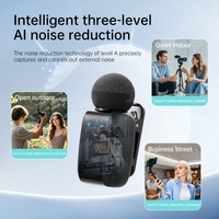Microphone Lavalier sans Fil MP42 Mini avec Connecteur Type C, Réduction du Bruit pour Diffusion en Direct en Extérieur et Utilisation en Conférence
