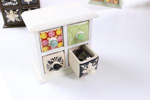 <strong>Ceramic</strong> with White Wooden 4 Drawers for Condiment 4 Different Design in the Drawer - Product Image 3