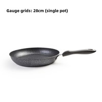 Poêle à frire en pierre Maifan écoénergétique, antiadhésive, à fond plat et base épaissie, pour la cuisine