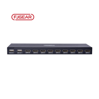 HK801 Fjgear Nouveau design Sélecteur manuel 3840*2160@30Hz Commutateur HDMI 8 entrées 1 sortie Commutateur KVM HDMI