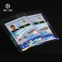 Pochettes de stratification thermique hologramme personnalisées avec impression UV Invisible pour carte d'identité cr80