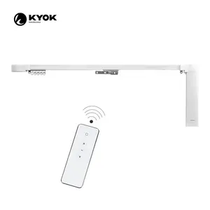 NEU Beliebt bei Kunden KYOK weiße Farbe Ripple Fold Schiebe vorhang Panel mit Schiene