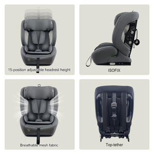 Siège <span class=keywords><strong>auto</strong></span> bébé I-Size R129 <span class=keywords><strong>ISOFIX</strong></span> 76-150cm, appuie-tête 15 positions, protection latérale, harnais 5 points, rehausseur, sécurité enfant - Product Image 2