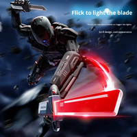 Sabre laser en plastique télescopique à double tranchant populaire, mini épée de samouraï, arme de jeu de rôle, jouet de sabre laser haut de gamme