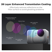 Kit de filtres polarisants à densité neutre K&F Concept, réduction de la lumière, 4 pièces, CPL ND8 ND16 ND32, compatible avec Insta360 GO Ultra