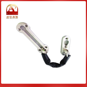 Stainless Steel Anti Theft Chain With Leather Door Latch For Security Protection Type A <b>Pin</b> - Product Image 5