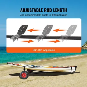 JH-Mech Boat Trailer Dolly 420lbs Carbon Steel Adjustable Boat Dolly Trailer for Moving Kayak Motorboat Fishing Boat