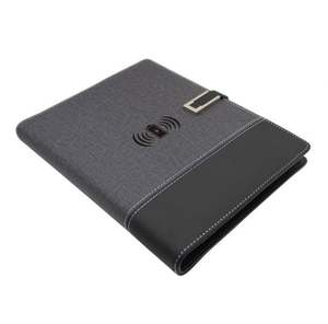 Cuaderno de Cuero de Alta Calidad con Tapa Blanda y Hojas Sueltas, con Cargador Inalámbrico y Banco de Energía, Memoria USB de 8 GB, Regalo para Hombre - Product Image 2