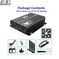 Adaptador Inalámbrico USB 3.0 Conector NGFF M.2 Clave B con 1 Ranura para Tarjeta SIM, 4 Antenas y Carcasa Protectora con Ventilador para Módulo 5G 4G LTE