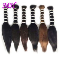 Cheveux chinois lisses lavés noir/blanc, poils de Yak Tianzhu (corps/queue), 1kg, non-Remy, couleur plus foncée, sans perte de poils, pour perruques/tissages