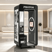 Photo Booth All-in-One Gaya Vogue DSLR Selfie dengan Layar Sentuh, Printer, dan Casing Kamera DSLR Mesin Vending Photobooth