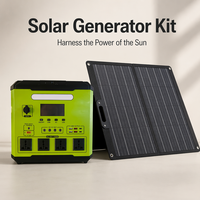 Station d'alimentation solaire portable domestique 600W/1100W/1500W LiFePO4 ABS avec panneau solaire et recharge automobile