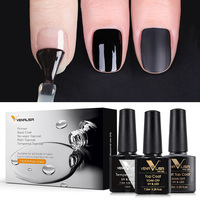 Kit de couche de finition de base 3pcs * Venalisa Professional Use Only 7.5ml Acide Free Nail Gel Polish Set