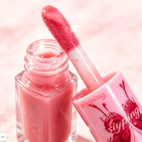 SIYPING Porte-clés Fleur Clochette Brillant à Lèvres Scintillant Hydratant Non Collant Maquillage Huile à Lèvres Brillante Portable pour la Beauté Quotidienne