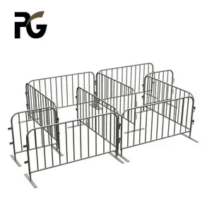 Customized 1.1*2.2m Temporary Fencing/Easily Assembled Portable Metal Steel Barricade/Road Traffic Crowd Control Safety Barrier