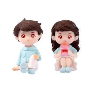 weij landscape cartoon cute couple figurines, gifts, decorations, plastic handicrafts, car desktop small ornaments
