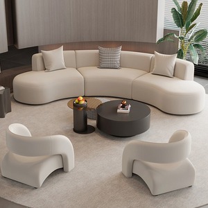 Sofá de Terciopelo Moderno Nórdico Simple, Adecuado para Familias Grandes, Tela para Sala de Estar Moderna de Lujo - Product Image 2