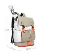 RAYLON Fabrik Maßgefertigter Modischer Unisex Tennis- & Pickleball-Rucksack mit Wasserdichtem Solarpanel, Schuhfach & Schlägertaschen