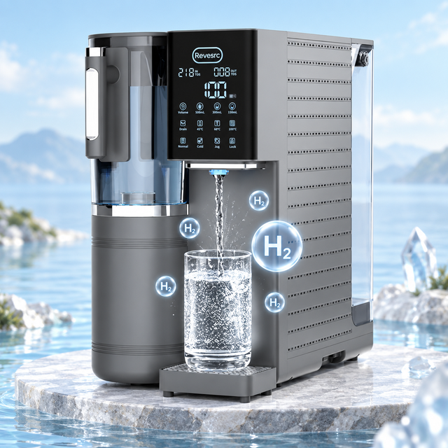 Home Drinking Hydrogen Water Generators with RO Reverse Osmosis Water Filter System UV Electric Pump Hot Cold Water Dispensers