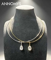 Collier en fil de fer plaqué or rhodié 18 carats en argent S925 avec moissanite, multi-couches, formes marquise, ovale, carrée et poire, vente en gros GRA