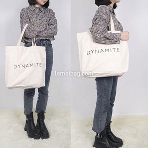 Custom Logo Organic Cotton Tote <b>Bag</b> Eco-Friendly Reusable <b>Crossbody</b> Canvas with Letter Pattern - Product Image 3