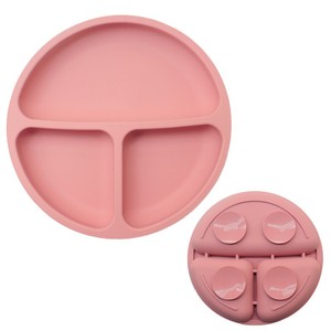 Plato de Silicona de Grado Alimenticio con Divisiones para Bebés, Bandeja Antideslizante de Silicona para Alimentos, Plato de Alimentación para Niños con Succión - Product Image 4
