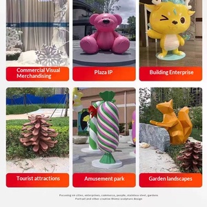 Sculpture personnalisée en fibre de verre, personnage de dessin animé, mascotte d'entreprise, grande sculpture extérieure commerciale pour maternité - Product Image 4