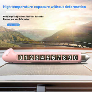 Cartellino di Parcheggio Temporaneo in Metallo per Auto, Segnale di <span class=keywords><strong>Stop</strong></span>, Targa Telefonica, Cartellino Popolare per Vetri Rotti - Product Image 1