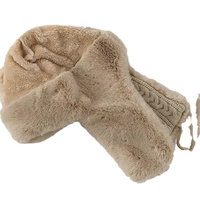 FF6322 Gorro de Invierno Unisex con Forro Polar Cálido, Gorro de Punto con Orejeras, Gorro de Esquí Cálido, Gorro Ushanka