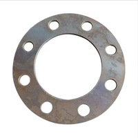 Disque à bride découpé au laser sur mesure en acier Q235, calage à bride circulaire perforé, plaque de base pour ventilateur de tuyauterie, traitement personnalisé